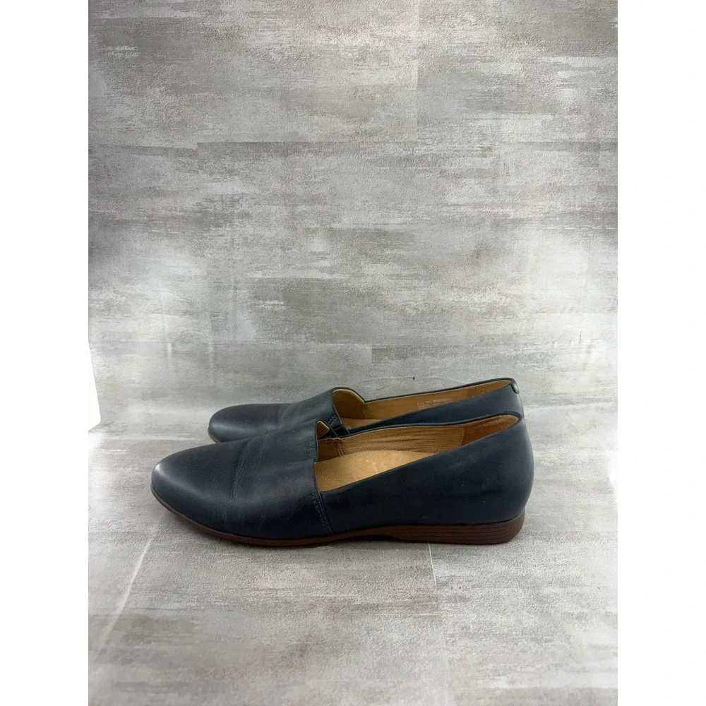 Dansko Women Navy Blue Leather Slip On Loafers Flats 2036750600 Size EU 40